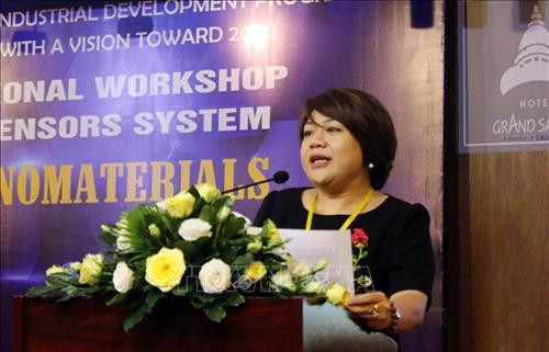 Quyền Trưởng Ban quản lý Khu Công nghệ cao Thành phố Hồ Chí Minh Lê Bích Loan phát biểu khai mạc Hội nghị. Ảnh: Tiến Lực – TTXVN