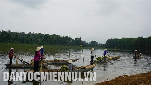 Không gian Chợ nổi Cái Răng, tỉnh Cần Thơ được tái hiện