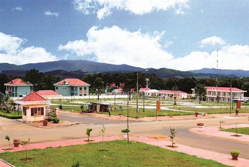 Một góc khu trung tâm hành chính huyện Kon Plông