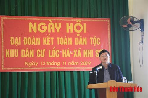 Đồng chí Phó chủ tịch UBND tỉnh Mai Xuân Liêm phát biểu tại ngày hội. Ảnh: baothanhhoa.vn