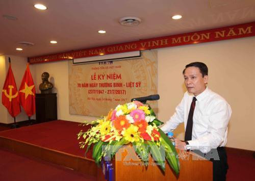 Thông tấn xã Việt Nam tổ chức Lễ kỷ niệm 70 năm Ngày Thương binh – Liệt sĩ ảnh 1 Thông tấn xã Việt Nam tổ chức Lễ kỷ niệm 70 năm Ngày Thương binh – Liệt sĩ ảnh 1