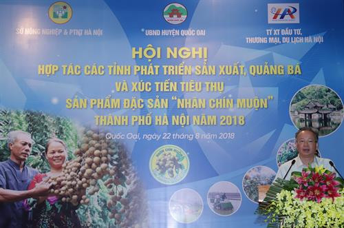 Phó Chủ tịch Thường trực Ủy ban Nhân dân Thành phố Hà Nội Nguyễn Văn Sửu đánh giá cao những nỗ lực của ngành Nông nghiệp Hà Nội và huyện Quốc Oai trong việc phát triển các nông sản, đặc sản có giá trị kinh tế cao, đặc biệt là sản phẩm nhãn chín muộn. Phó Chủ tịch Thường trực Ủy ban Nhân dân Thành phố Hà Nội Nguyễn Văn Sửu trao chứng nhận QR code truy xuất nguồn gốc sản phẩm nhãn chín muộn cho huyện Quốc Oai. Ký cam kết hợp tác các tỉnh phát triển sản xuất, quảng bá và xúc tiến tiêu thụ sản phẩm đặc sản nhãn chín muộn Hà Nội.