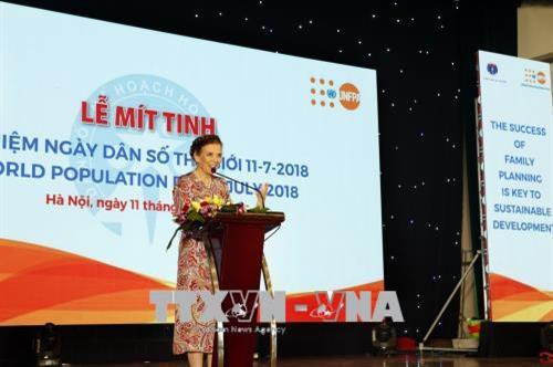 Bà Astrid Bant, Trưởng đại diện UNFPA tại Việt Nam phát biểu. Ảnh: Dương Ngọc – TTXVN Bà Astrid Bant, Trưởng đại diện UNFPA tại Việt Nam phát biểu. Ảnh: Dương Ngọc – TTXVN