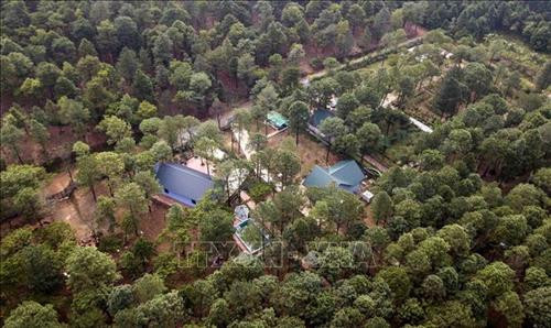 Công trình sai phạm tại xã Minh Phú, huyện Sóc Sơn. Ảnh: Thành Đạt-TTXVN