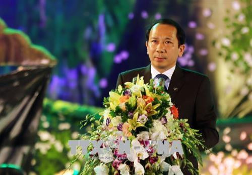 Ông Trần Đức Quý, Phó Chủ tịch UBND tỉnh Hà Giang, Trưởng ban tổ chức phát biểu tại liên hoan. Ảnh: Thành Đạt - TTXVN Ông Trần Đức Quý, Phó Chủ tịch UBND tỉnh Hà Giang, Trưởng ban tổ chức phát biểu tại liên hoan. Ảnh: Thành Đạt - TTXVN