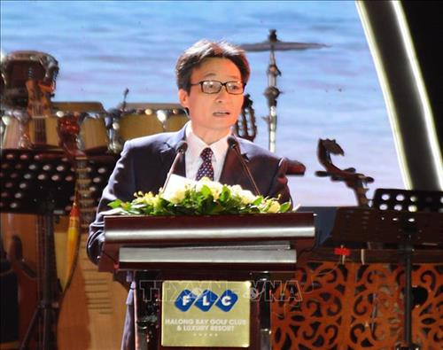 Phó Thủ tướng Vũ Đức Đam phát biểu tại lễ khai mạc. Ảnh: Trung Nguyên-TTXVN