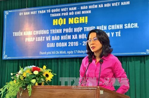 Bà Nguyễn Thị Thu, Phó Chủ tịch UBND Thành phố Hồ Chí Minh phát biểu tại hội nghị. Ảnh: Thế Anh – TTXVN