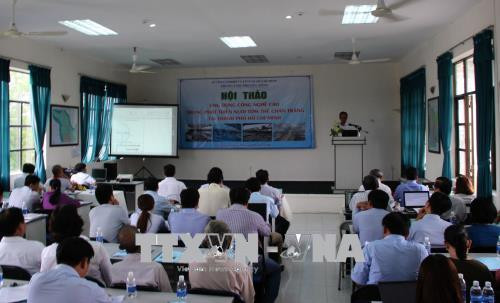 Quang cảnh hội thảo ứng dụng công nghệ cao trong phát triển nuôi tôm thẻ chân trắng tại Thành phố Hồ Chí Minh. Ảnh: Xuân Dự - TTXVN Quang cảnh hội thảo ứng dụng công nghệ cao trong phát triển nuôi tôm thẻ chân trắng tại Thành phố Hồ Chí Minh. Ảnh: Xuân Dự - TTXVN