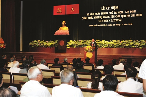 Lễ kỷ niệm 40 năm thành phố Sài Gòn - Gia Định chính thức mang tên Chủ tịch Hồ Chí Minh