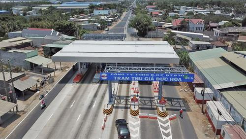 Trạm thu phí BOT đường tỉnh 830 tại Long An. Nguồn: Báo Long An online