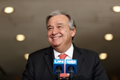 Trong ảnh (tư liệu): Ông Antonio Guterres tại trụ sở Liên hợp Quốc ở New York (Mỹ) ngày 12/4. THX/TTXVN