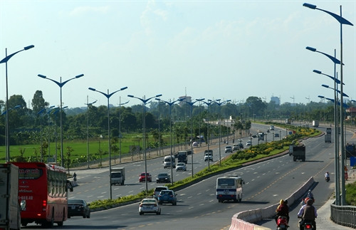 Một đoạn đường Trường Sa. Ảnh Huy Hùng- TTXVN