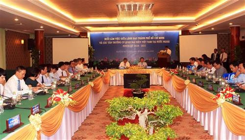 Quang cảnh buổi làm việc. Ảnh: Xuân Khu-TTXVN