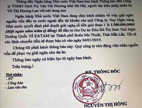 Văn bản giả mạo văn bản của Ngân hàng Nhà nước Việt Nam. Ảnh: Phạm Cường-TTXVN Văn bản giả mạo văn bản của Ngân hàng Nhà nước Việt Nam. Ảnh: Phạm Cường-TTXVN