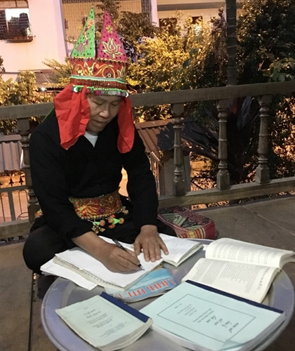 Nghệ nhân Điêu Văn Minh, người giữ hồn Then cho đồng bào Thái. Ảnh: Nguyễn Cường - TTXVN