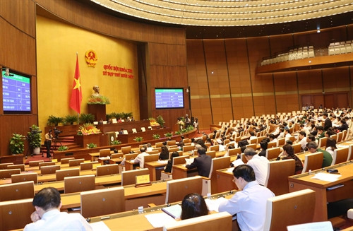 Quốc hội biểu quyết thông qua Nghị quyết phê chuẩn đề nghị của Chủ tịch nước về việc miễn nhiệm một số Phó Chủ tịch và một số Ủy viên Hội đồng quốc phòng và an ninh. Ảnh: Phương Hoa – TTXVN Quốc hội biểu quyết thông qua Nghị quyết phê chuẩn đề nghị của Chủ tịch nước về việc miễn nhiệm một số Phó Chủ tịch và một số Ủy viên Hội đồng quốc phòng và an ninh. Ảnh: Phương Hoa – TTXVN