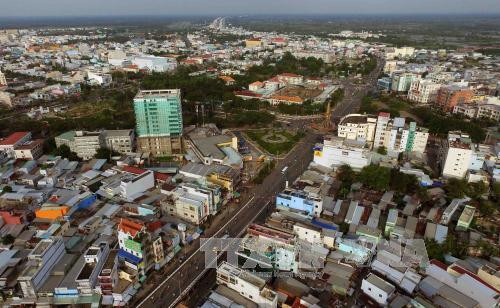 Thành phố Cà Mau hôm nay nhìn từ trên cao. Ảnh: An Hiếu – TTXVN