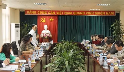 Quang cảnh buổi làm việc. Ảnh: Minh Hà