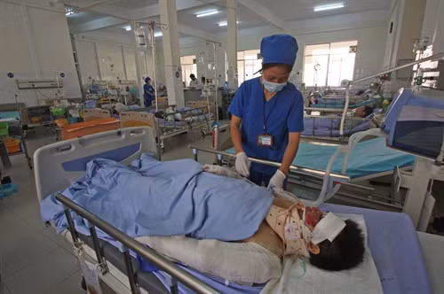 Bệnh viện đã bố trí thêm nhiều giường bệnh, đáp ứng nhu cầu khám, chữa bệnh của đồng bào.