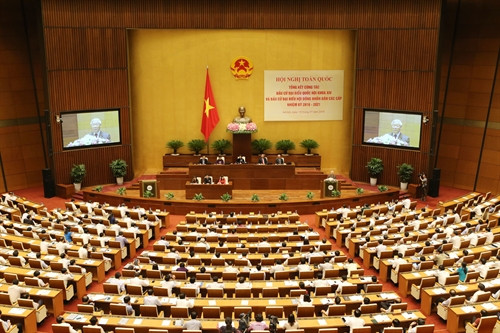 Kỳ họp thứ Nhất, Quốc hội khóa XIV, sáng 26/7. Ảnh: TTXVN