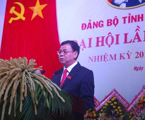 Đồng chí Võ Thành Hạo, tái đắc cử Bí thư Tỉnh ủy Bến Tre nhiệm kỳ 2015 – 2020. Ảnh: Văn Trí – TTXVN