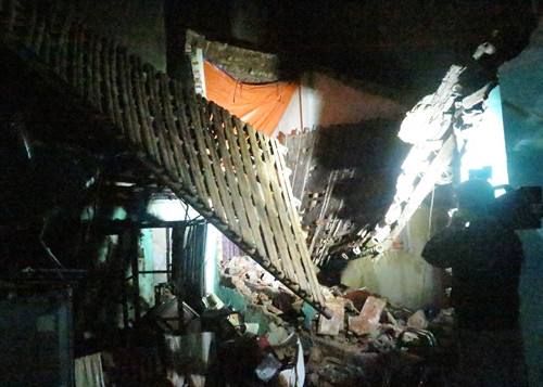 Hiện trường vụ nổ tối 14/10. Ảnh: Văn Đạt - TTXVN Hiện trường vụ nổ tối 14/10. Ảnh: Văn Đạt - TTXVN