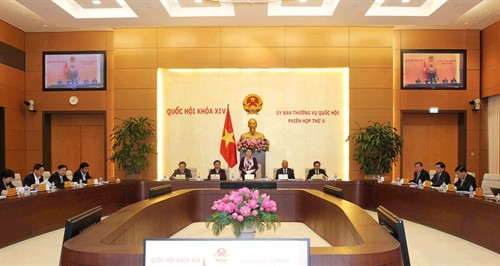 Khai mạc phiên họp thứ 8 của Ủy ban Thường vụ Quốc hội. Ảnh: Phương Hoa - TTXVN