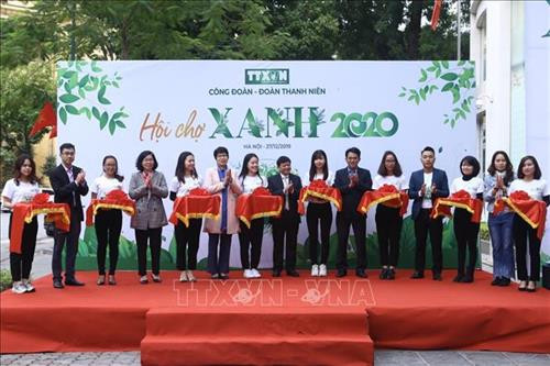 Lễ cắt băng khai mạc Hội chợ xanh 2020. Ảnh: Minh Quyết - TTXVN Lễ cắt băng khai mạc Hội chợ xanh 2020. Ảnh: Minh Quyết - TTXVN