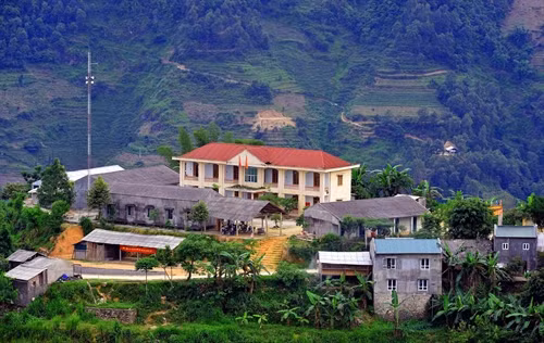 Trung tâm xã Bản Phùng, huyện Hoàng Su Phì.