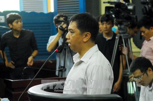 Các bị cáo tại phiên xét xử. Ảnh: Mạnh Linh-TTXVN Các bị cáo tại phiên xét xử. Ảnh: Mạnh Linh-TTXVN