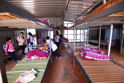 Phòng ở đôi bán trú của học sinh tiểu học.