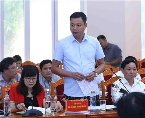 Đại diện Sở Nông nghiệp và Phát triển nông thôn tỉnh Sơn La phát biểu. Ảnh: Vũ Sinh - TTXVN Đại diện Sở Nông nghiệp và Phát triển nông thôn tỉnh Sơn La phát biểu. Ảnh: Vũ Sinh - TTXVN