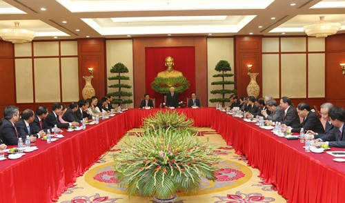 Toàn cảnh buổi tiếp. Ảnh:Trí Dũng- TTXVN Toàn cảnh buổi tiếp. Ảnh:Trí Dũng- TTXVN