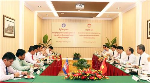 Quang cảnh buổi hội đàm. Ảnh: Xuân Khu-TTXVN.