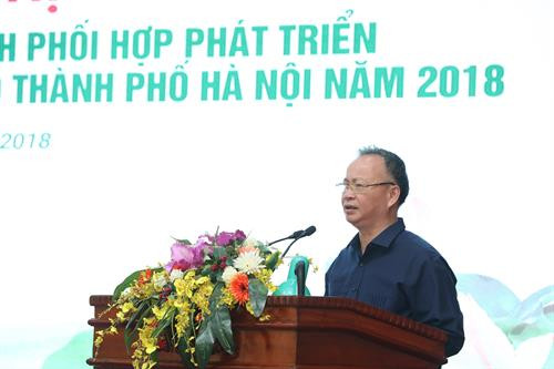 Ông Nguyễn Văn Sửu - Phó Chủ tịch Thường trực Ủy ban Nhân dân thành phố Hà Nội phát biểu tại Hội nghị.