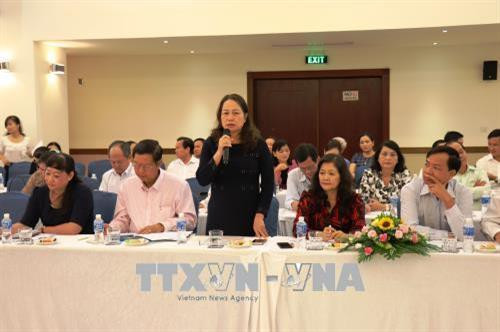 Đại biểu tỉnh Đồng Nai phát biểu ý kiến tại buổi giao ban. Ảnh: Lê Đức Hoảnh - TTXVN