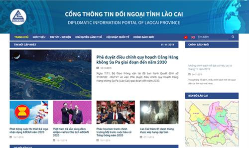 Cổng thông tin đối ngoại tỉnh Lào Cai phiên bản 2.0. Ảnh: laocaitv.vn