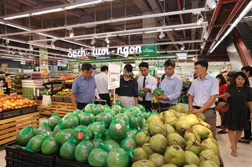 Một số hình ảnh về Đoàn kiểm tra, đánh giá Chương trình phối hợp phát triển chuỗi cung cấp rau, thịt cho thành phố Hà Nội tại tỉnh Hà Nam.