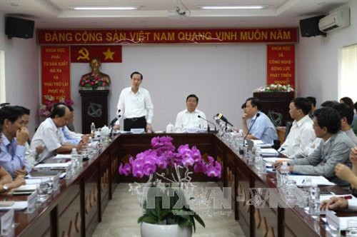 Phó Chủ tịch UBND Thành phố Hồ Chí Minh Lê Thanh Liêm phát biểu tại buổi làm việc. Ảnh: Thanh Vũ-TTXVN Phó Chủ tịch UBND Thành phố Hồ Chí Minh Lê Thanh Liêm phát biểu tại buổi làm việc. Ảnh: Thanh Vũ-TTXVN