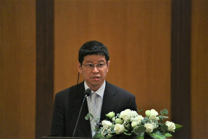 Ông Iwai Masaaki, Đaị diện Cơ quan Hợp tác Quốc tế Nhật Bản phát biểu tại Hội thảo Hội thảo mở về An toàn giao thông “Hướng tới mục tiêu ‘Đã uống rượu bia, không lái xe'" ảnh 4