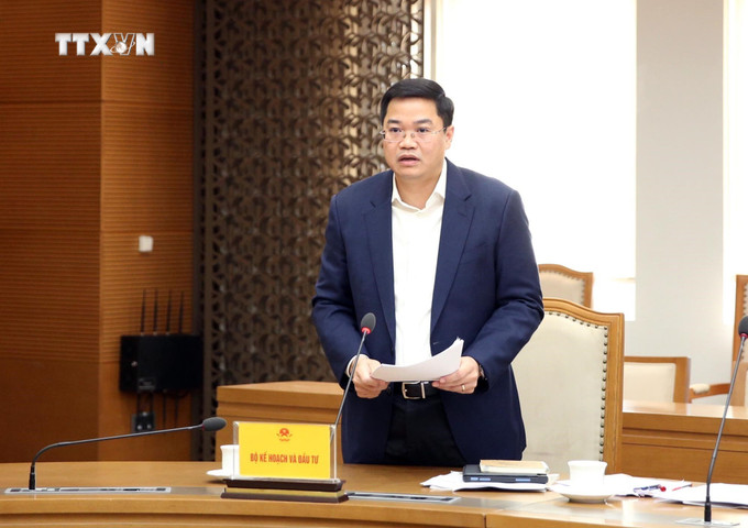 Thứ trưởng Bộ Kế hoạch và Đầu tư Nguyễn Đức Tâm phát biểu. Ảnh: Phạm Kiên - TTXVN vna_potal_pho_thu_tuong_thuong_truc_chu_tri_hoi_nghi_toan_quoc_ve_tong_dieu_tra_nong_thon_nong_nghiep__7763156.jpg
