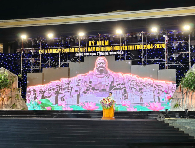Ông Lê Văn Dũng, Chủ tịch UBND tỉnh Quảng Nam phát biểu tại Lễ kỷ niệm - Ảnh: baochinhphu.vn z5674294592679093588d19a3f56c327e00578e282a6f7-1722089829311168643775.jpg