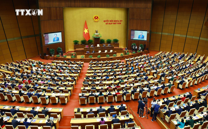 Phiên khai mạc Kỳ họp thứ 8, Quốc hội khóa XV. Ảnh: TTXVN vna_potal_khai_mac_trong_the_ky_hop_thu_8_quoc_hoi_khoa_xv_7662037.jpg