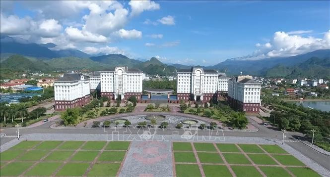 Trung tâm Hành chính tỉnh Lai Châu. Ảnh: Việt Dũng/ TTXVN lai-chau6.jpg