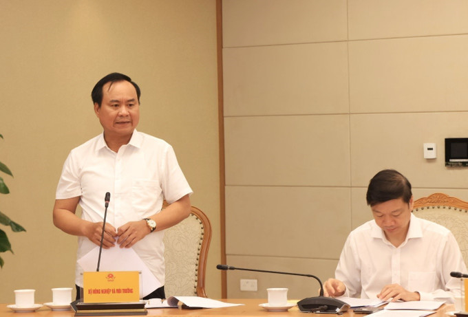 Thứ trưởng Bộ Nông nghiệp và Môi trường Võ Văn Hưng phát biểu. Ảnh: Tuấn Anh - TTXVN lam-nghiep.jpg