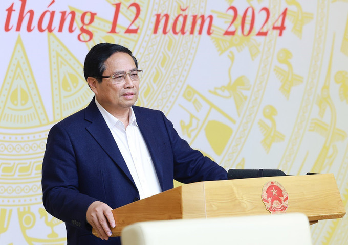 Thủ tướng Phạm Minh Chính kết luận hội nghị. Ảnh: Dương Giang-TTXVN potal-thu-tuong-va-chu-tich-quoc-hoi-dong-chu-tri-hoi-nghi-trien-khai-cac-luat-nghi-quyet-vua-duoc-quoc-hoi-thong-qua-7775513.jpg