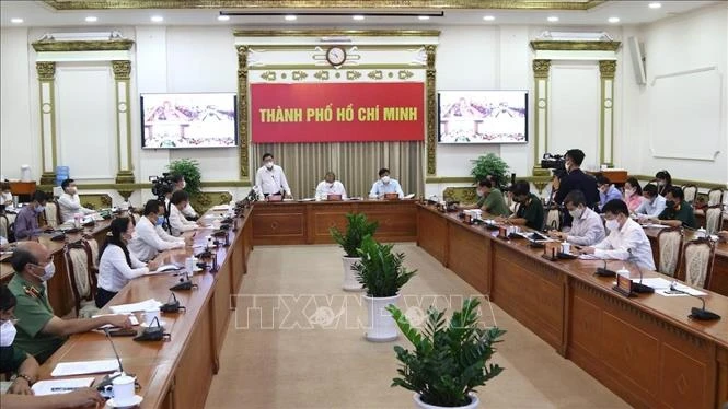 Quang cảnh buổi làm việc. Ảnh: Xuân Tình - TTXVN
