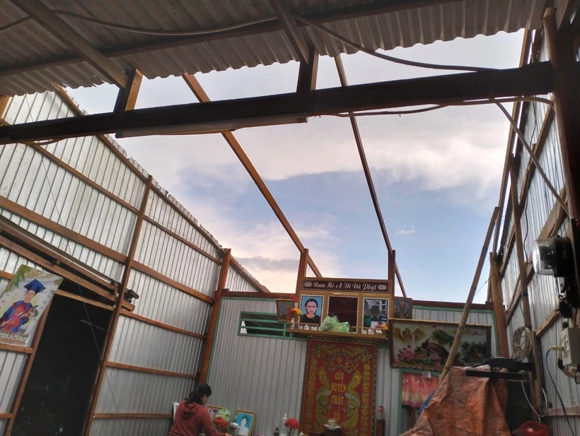 34 căn nhà của người dân An Giang bị thiệt hại do mưa dông