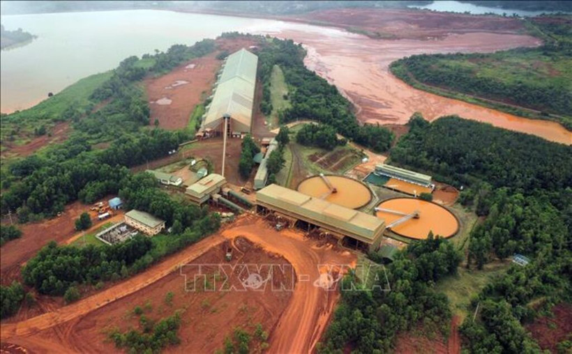 Khu vực tuyển, rửa quặng bô xít của Nhà máy Alumin Nhân Cơ. Ảnh: Hưng Thịnh-TTXVN