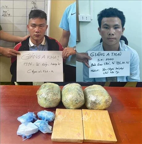 Bắt hai đối tượng Giàng A Khai và Giàng A Thái vận chuyển ma túy